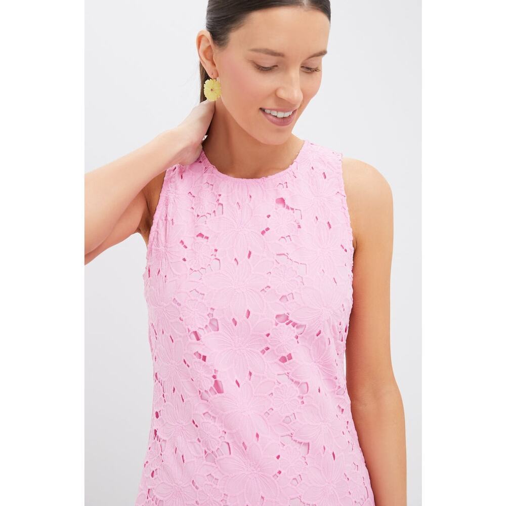 HYACINTH HOUSE Carnation Pink Eyelet Evelyn Midi Dress Size S NWT - Picture 5 of 8